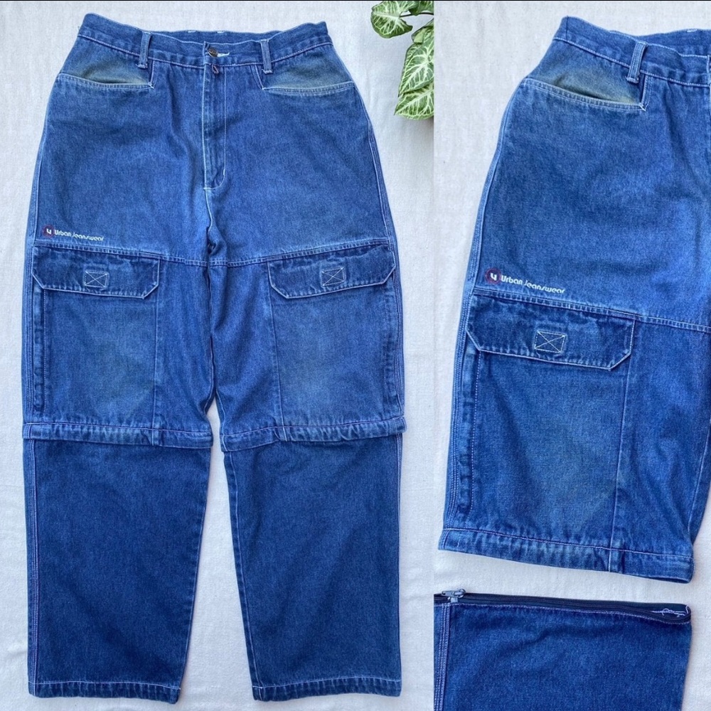 Vintage baggy zip off leg jean and shorts by Urban Jeanswear